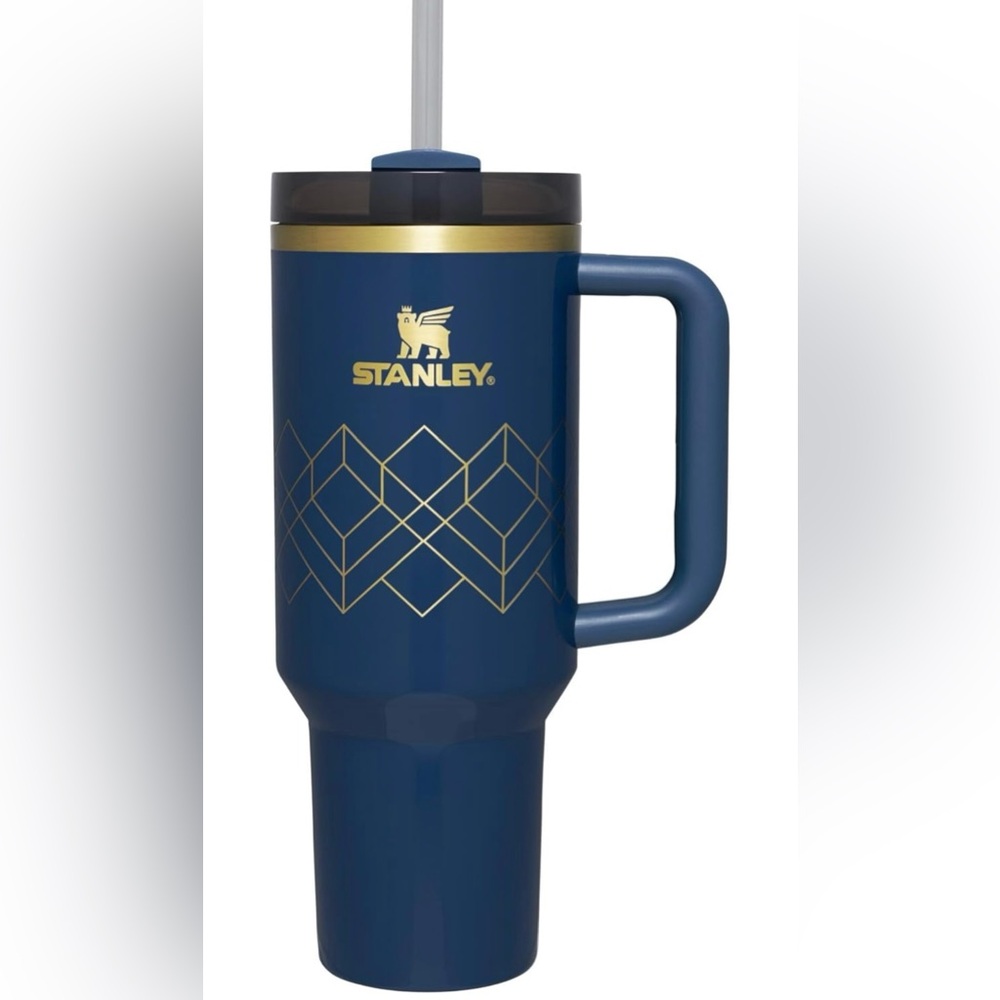NWT *Discontinued* Stanley Deco Collection Blue Flowstate Quencher 40oz Tumbler